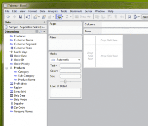 Tableau - Creating a new chart